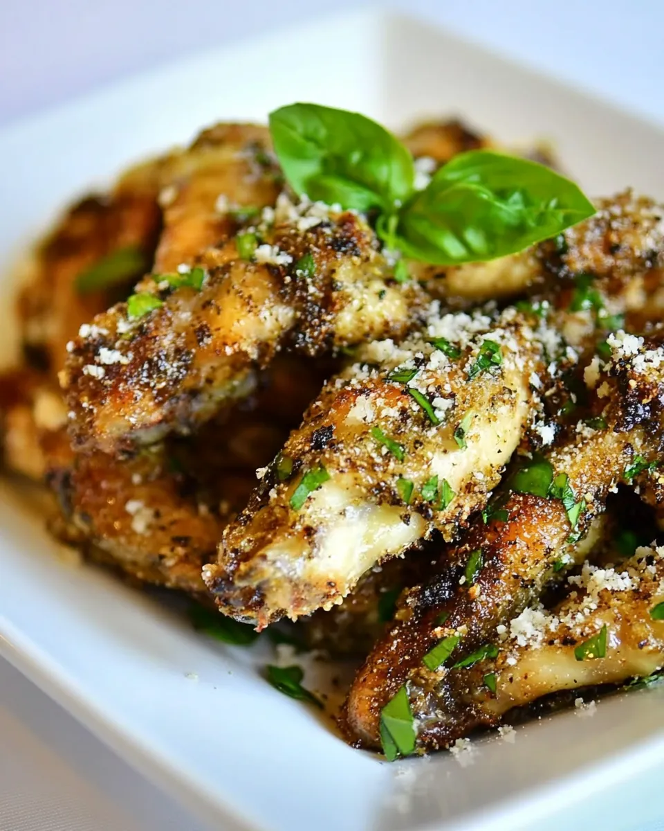Easy Baked Parmesan Garlic Chicken Wings Recipe image