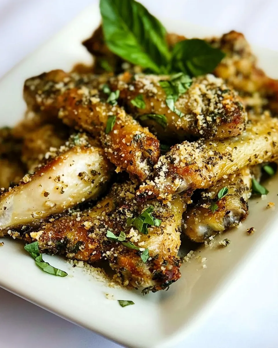 Best Baked Parmesan Garlic Chicken Wings Recipe dish photo