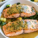 Easy Baked Salmon with Buttery Honey Mustard Sauce photo