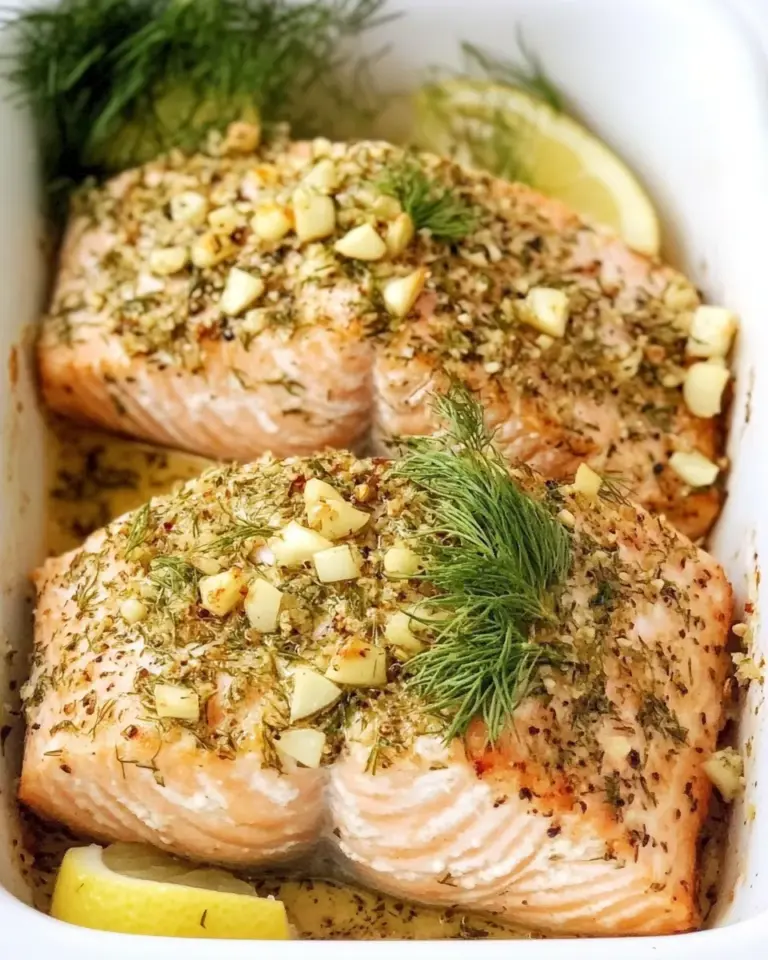 Homemade Baked Salmon with Dill and Garlic photo