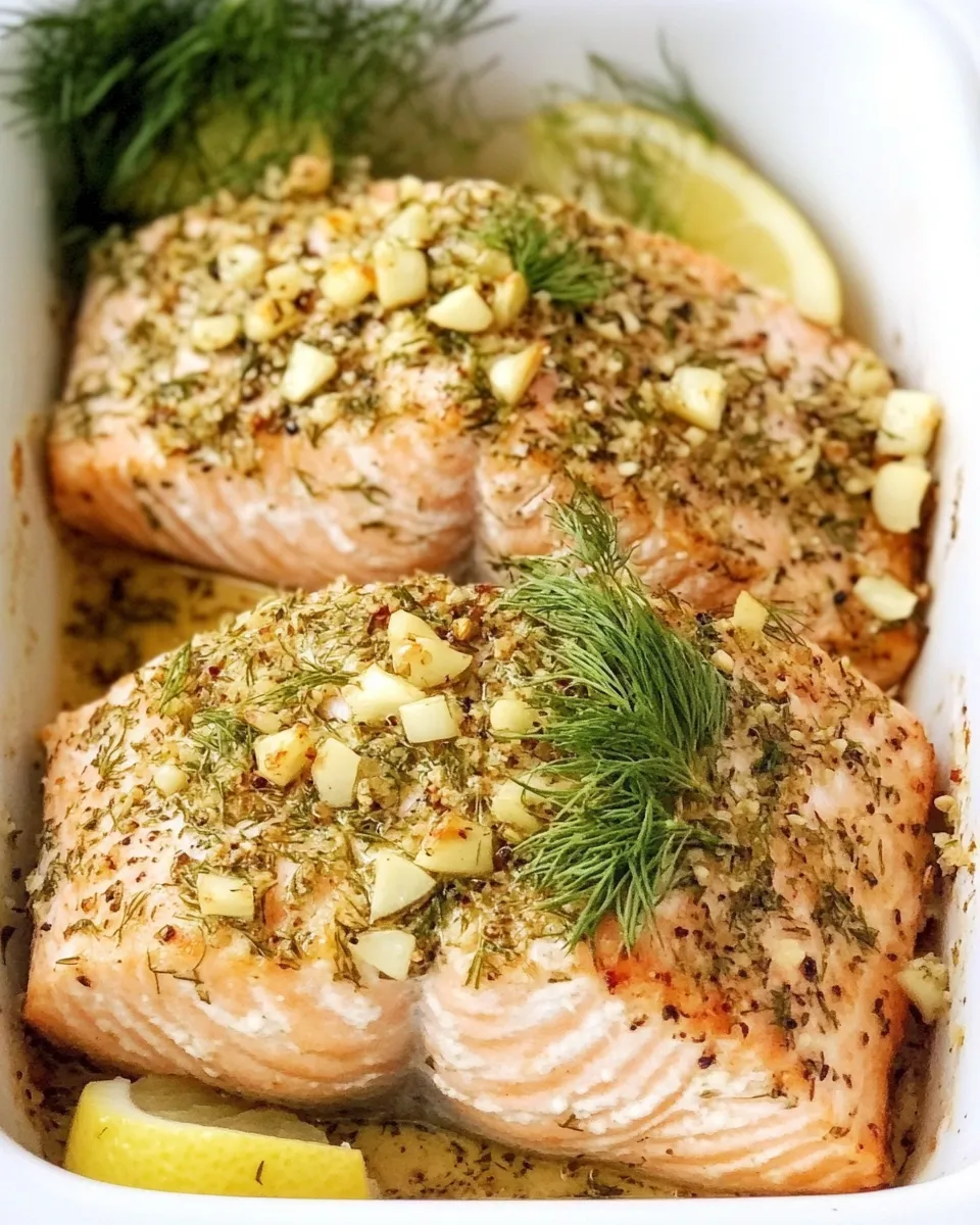 Homemade Baked Salmon with Dill and Garlic photo