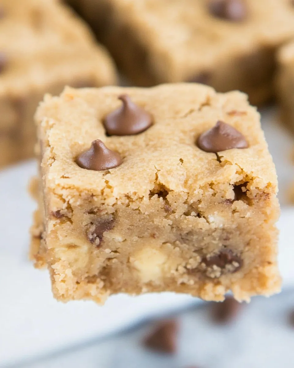 Delicious Banana Blondies shot
