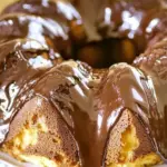 Homemade Banana Bundt Cake with Chocolate Glaze Recipe photo