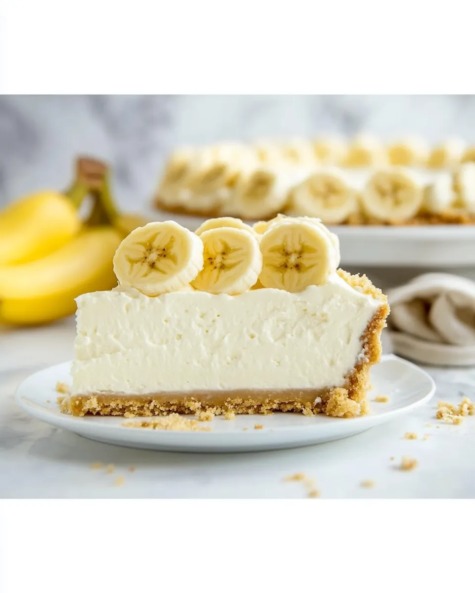 Homemade Banana Cream Cheesecake dish photo
