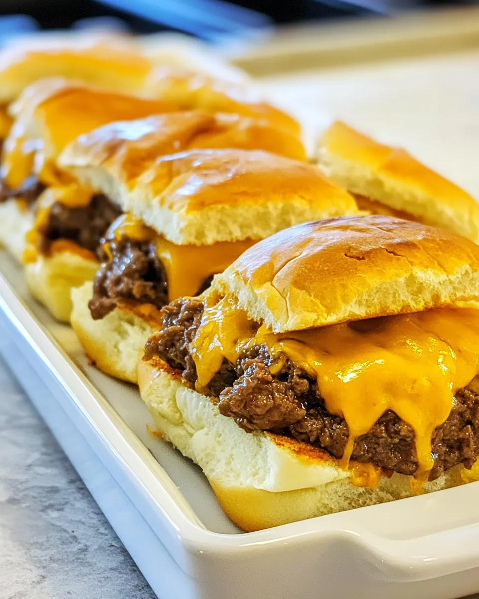 Homemade Beef & Cheddar Sliders photo