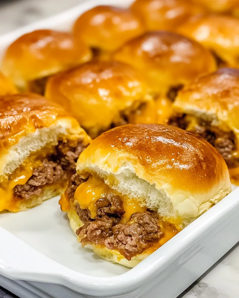 Easy Beef & Cheddar Sliders recipe photo