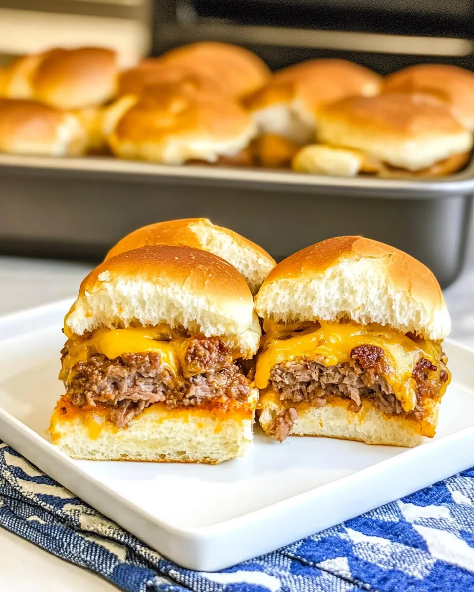 Delicious Beef & Cheddar Sliders shot