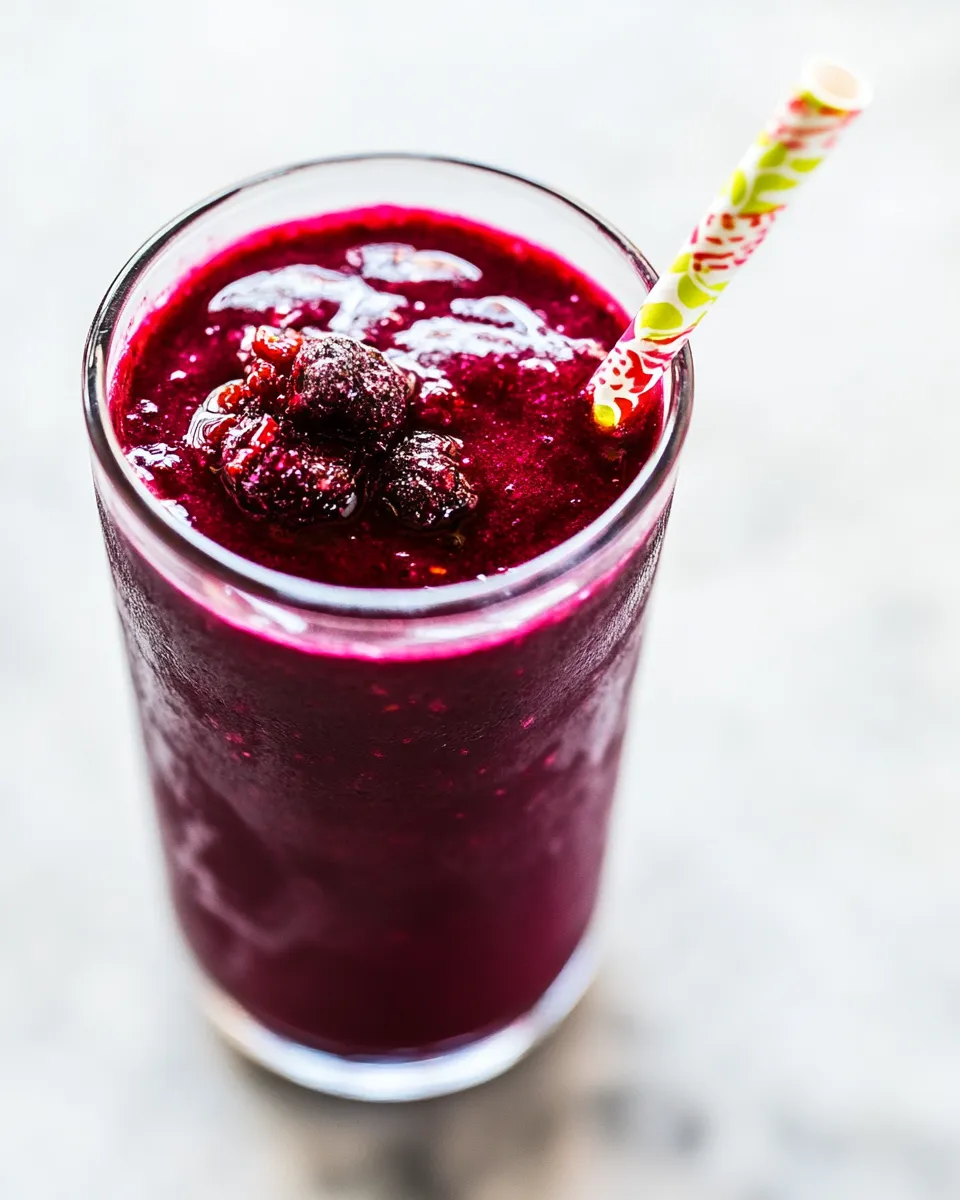 Healthy Beet and Berry Smoothie shot
