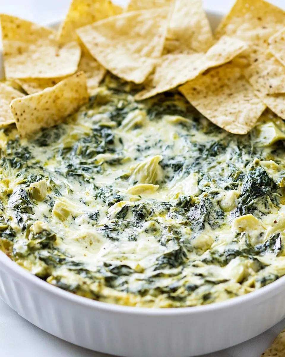 Tasty Best Spinach Artichoke Dip (Restaurant-Style) food shot
