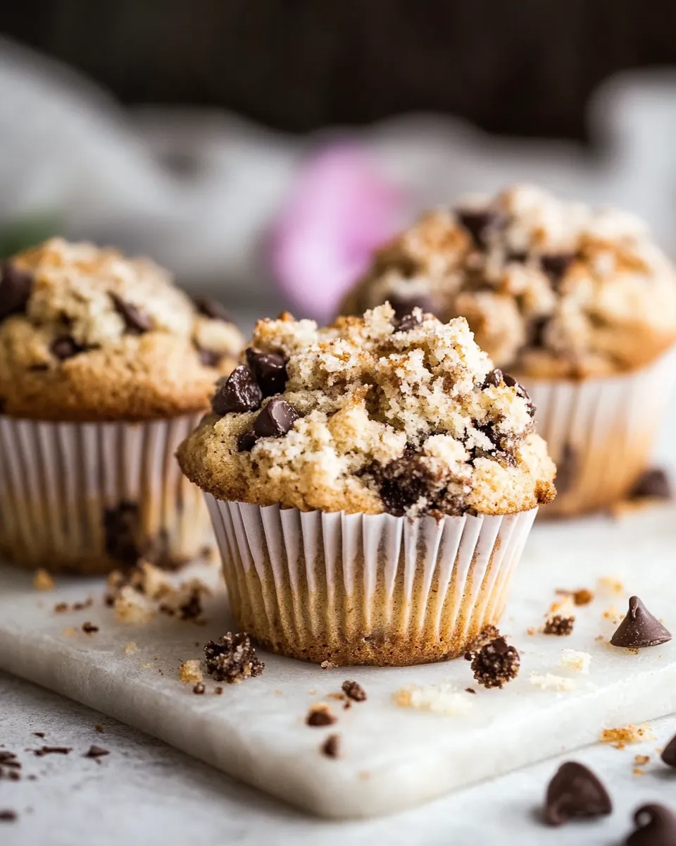 Easy Better Than the Bakery Chocolate Chip Coffee Cake Muffins. recipe photo