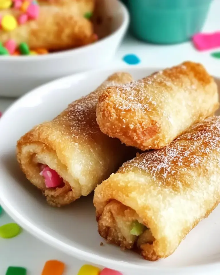 Homemade Birthday Cake Egg Rolls photo