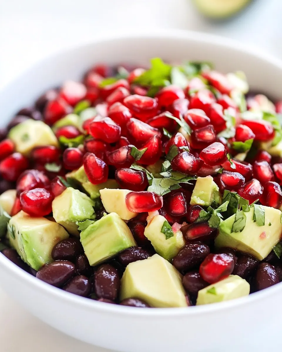 Homemade Black Bean, Pomegranate and Avocado Salsa photo