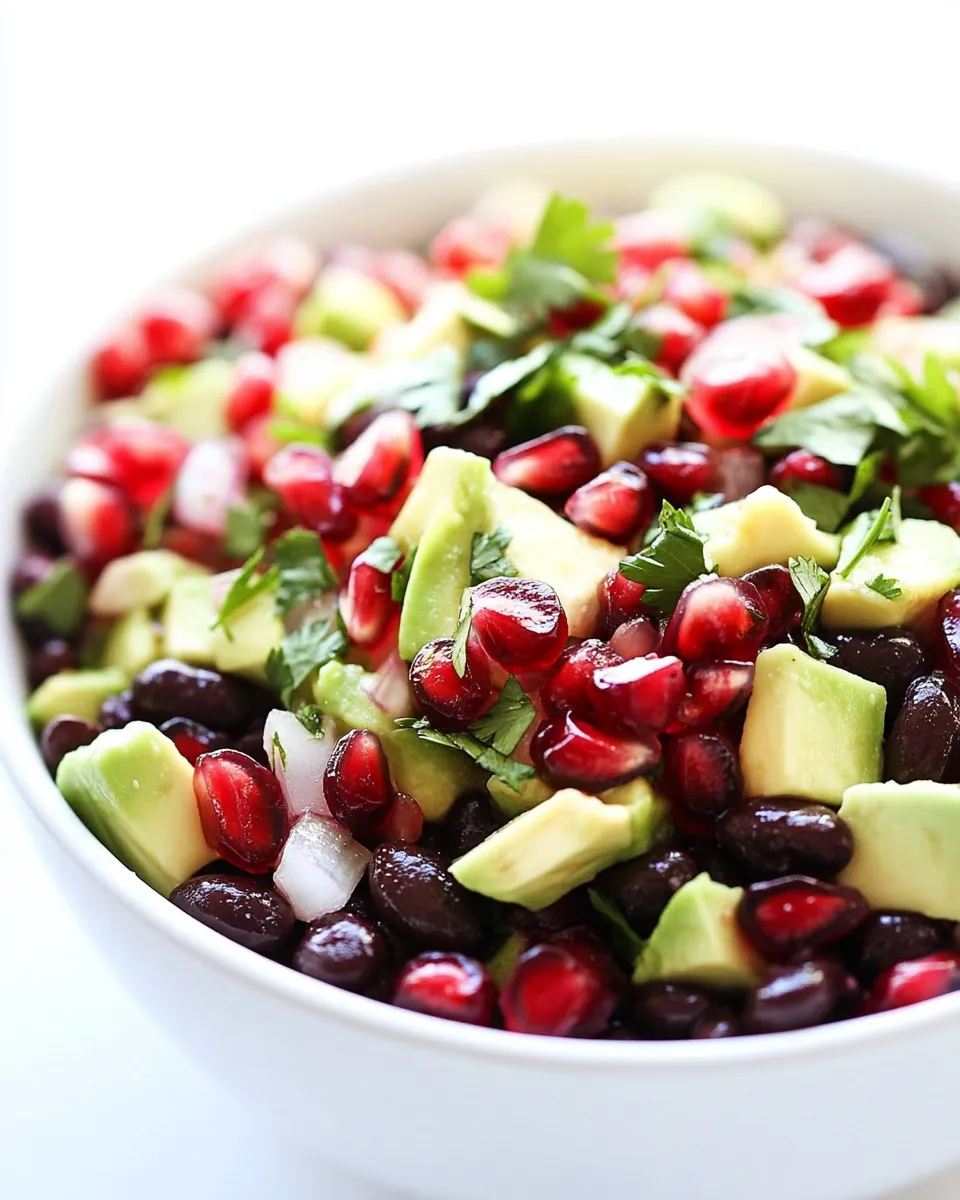 Easy Black Bean, Pomegranate and Avocado Salsa dish photo