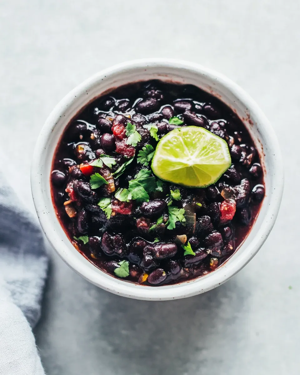 Quick Black Beans Recipe (Instant Pot or Slow Cooker) shot