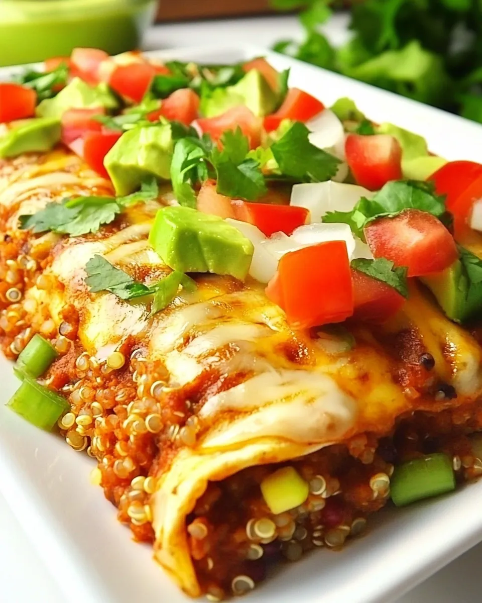 Homemade Black Beans and Quinoa Enchiladas recipe photo