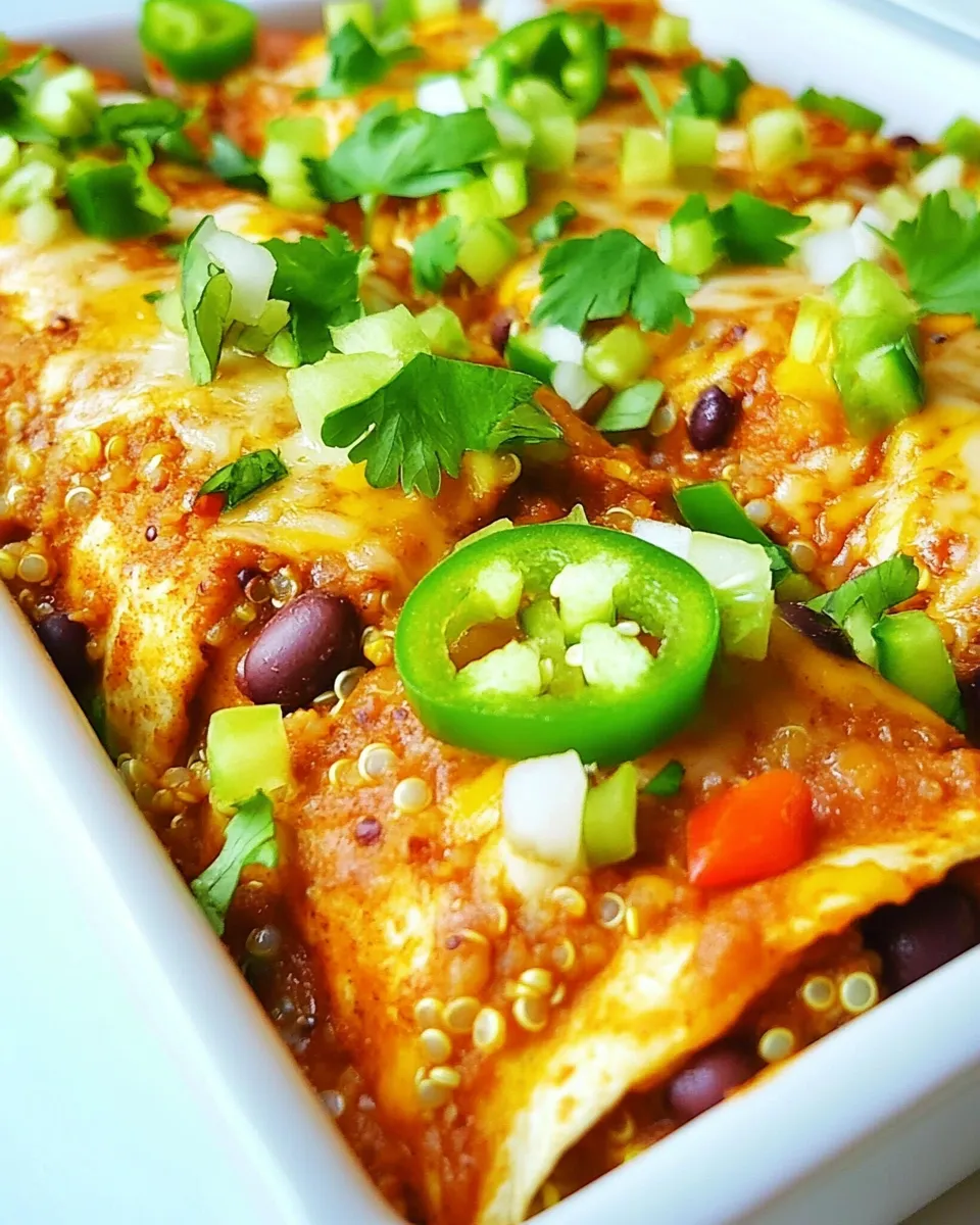 Delicious Black Beans and Quinoa Enchiladas plate image