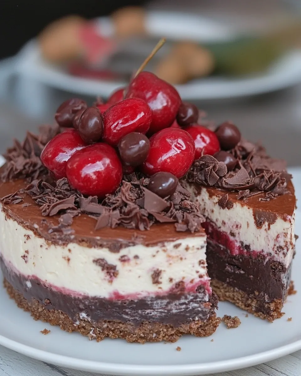 Delicious Black Forest Cheesecake shot