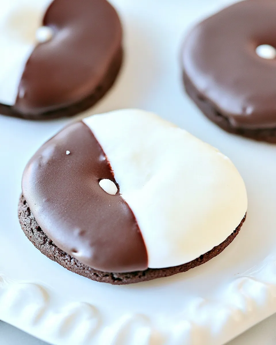 Easy Black and White Cookies Recipe shot