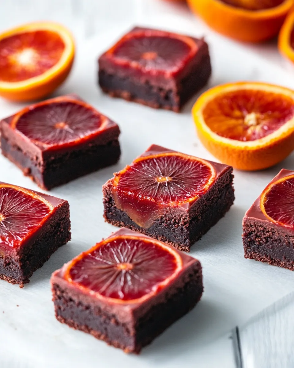 Classic Blood Orange Curd Brownies dish photo
