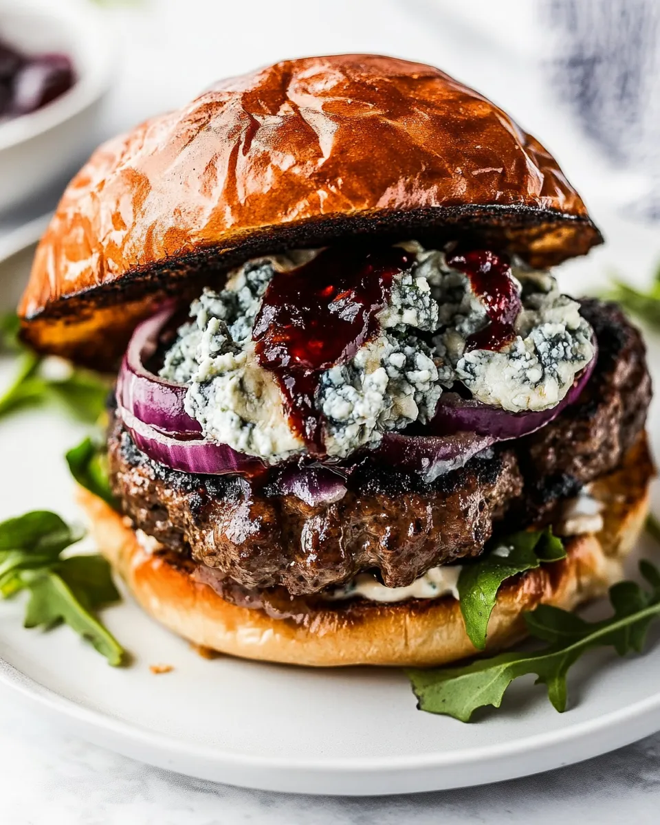Delicious Blue Cheese Burger dish photo