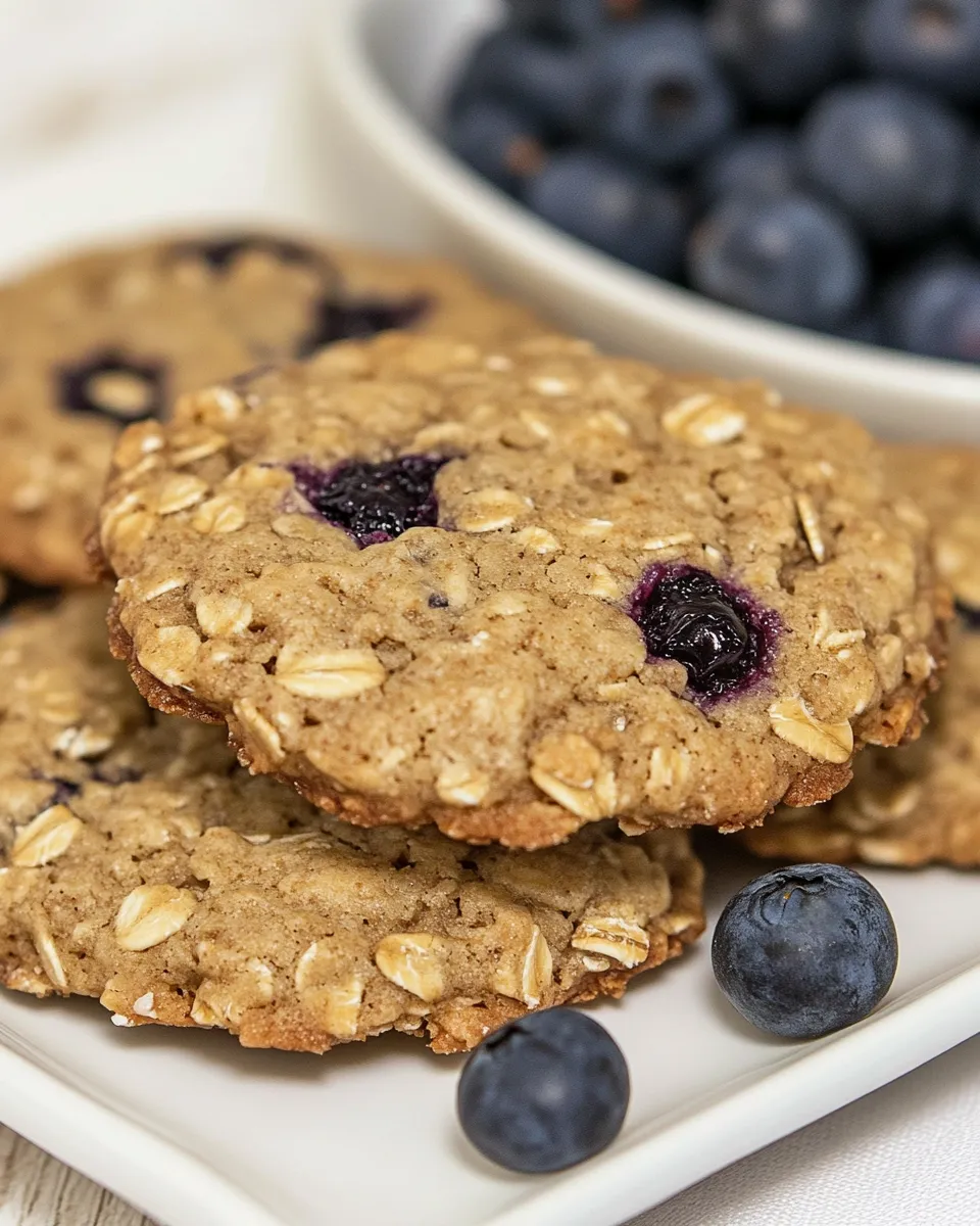 Delicious Blueberry Oatmeal Cookies shot