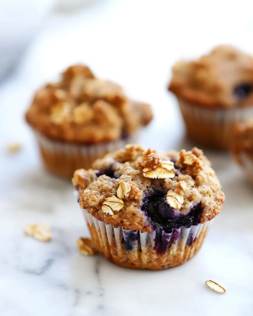 Easy Blueberry Oatmeal Muffins recipe photo