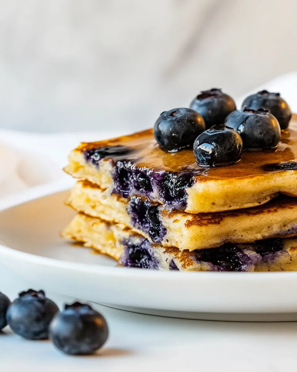 Classic Blueberry Sheet Pan Pancakes shot