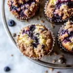 Homemade Blueberry Swirl Coffee Cake Muffins. recipe photo