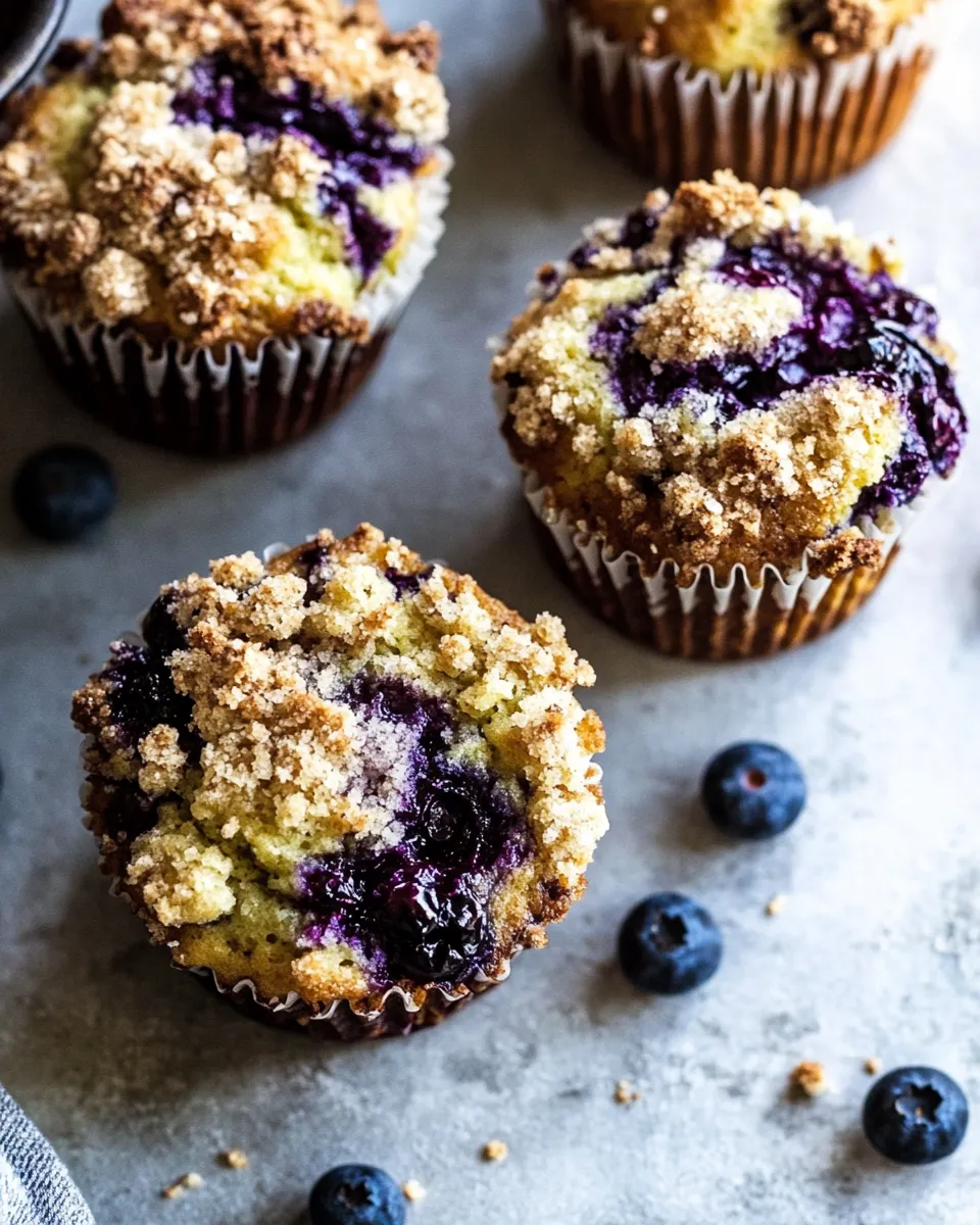 Easy Blueberry Swirl Coffee Cake Muffins. dish photo