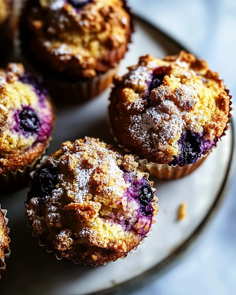 Homemade Blueberry Yogurt Coffee Cake Muffins. image