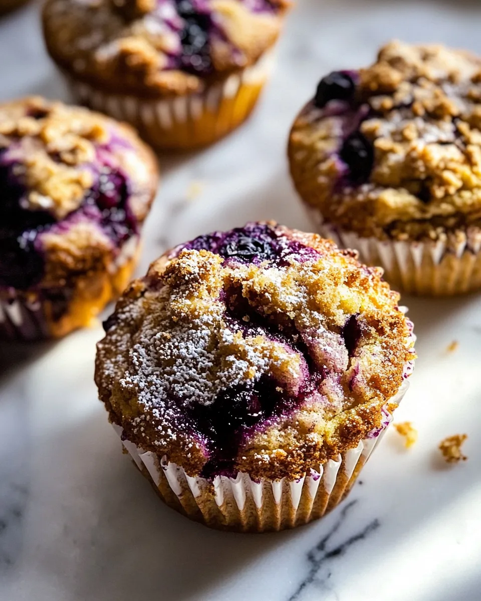 Simple Blueberry Yogurt Coffee Cake Muffins. photo
