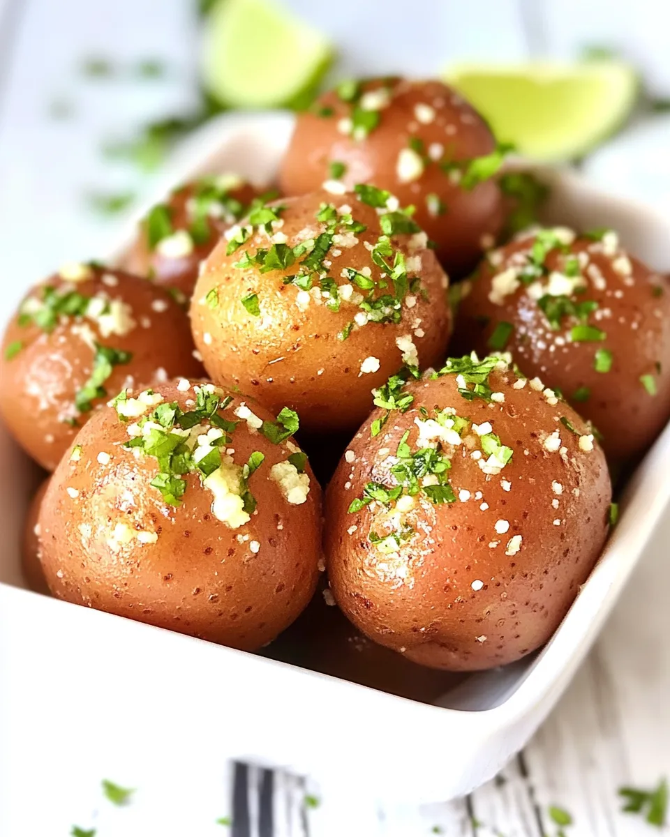 Easy Boiled Red Potatoes food shot