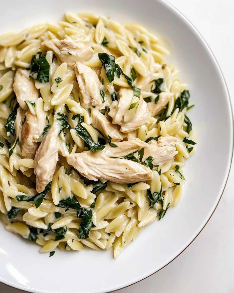 Easy Boursin Orzo with Chicken recipe photo