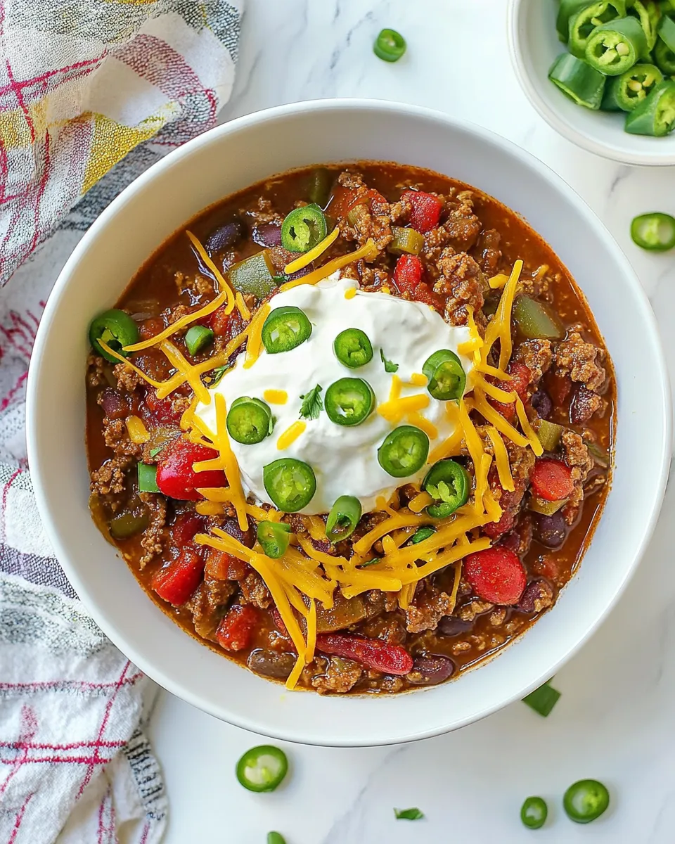 Easy Brisket Chili food shot