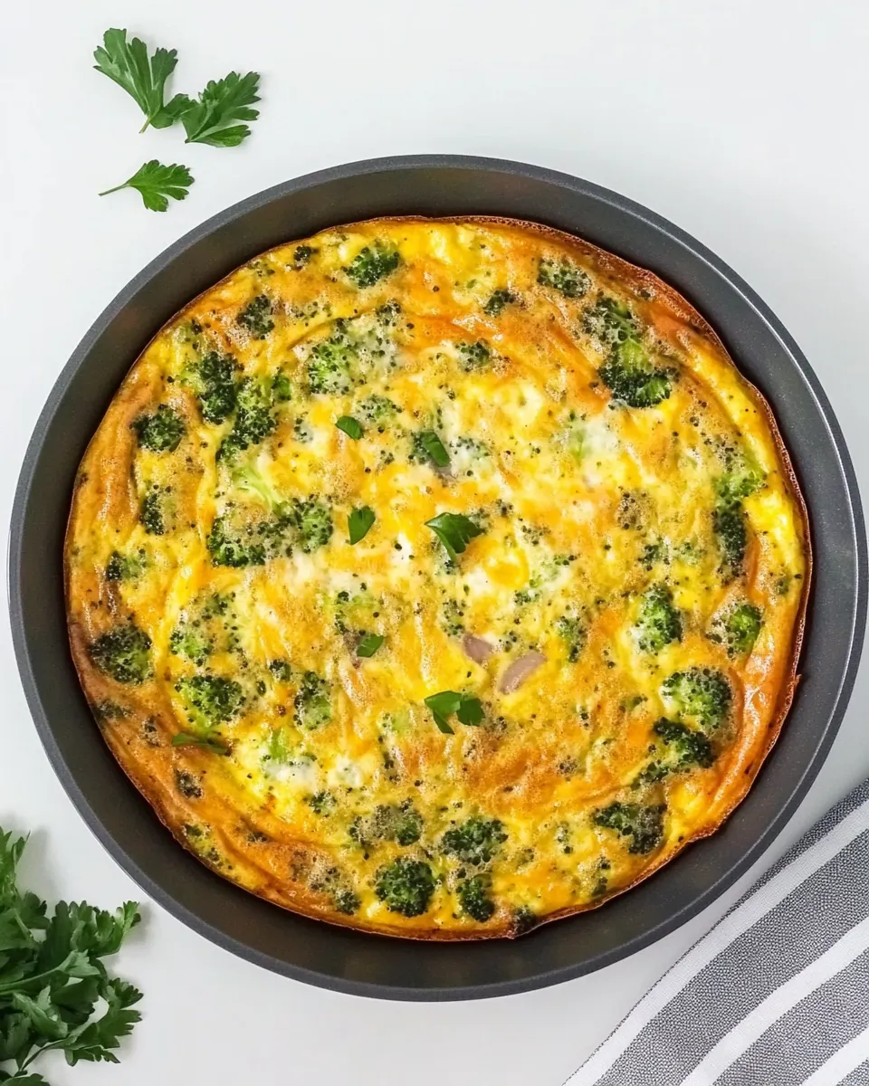 Homemade Broccoli Cheddar Frittata photo