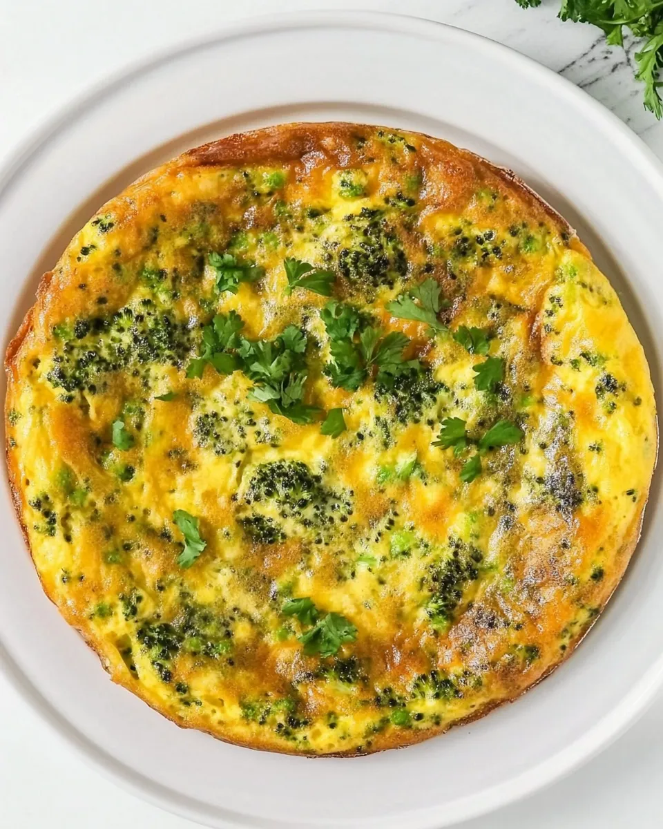 Easy Broccoli Cheddar Frittata recipe photo