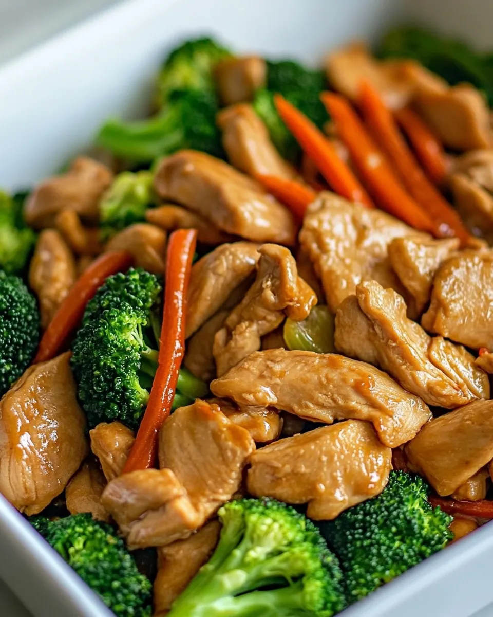 Delicious Broccoli Chicken Stir Fry shot