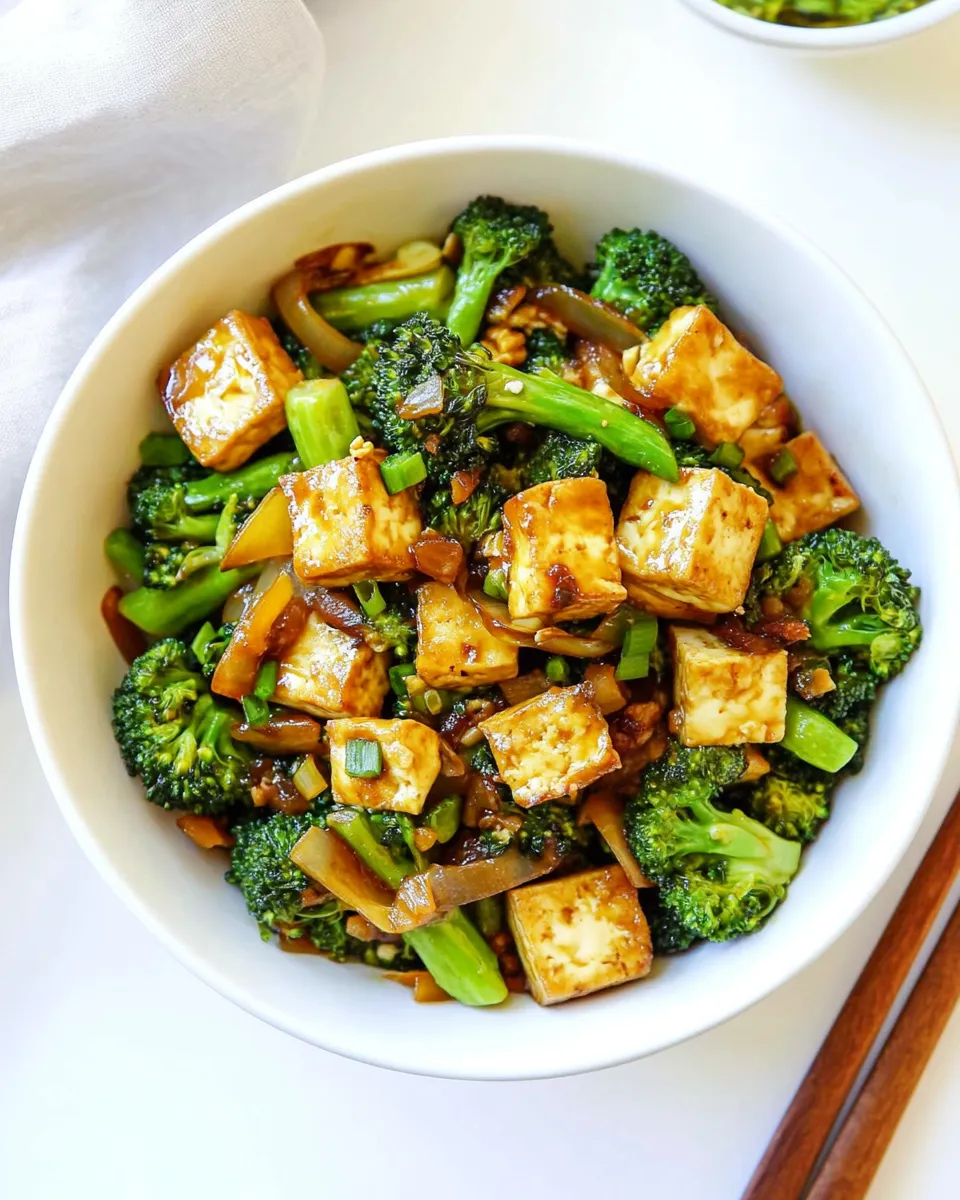 Quick Broccoli Stir Fry with Crispy Tofu shot
