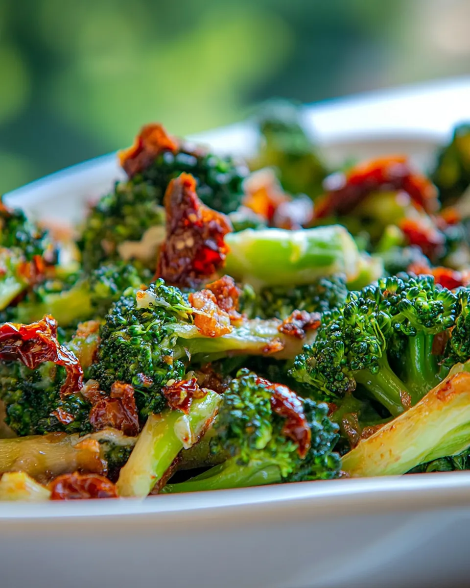 Delicious Broccoli & Sun-Dried Tomatoes shot