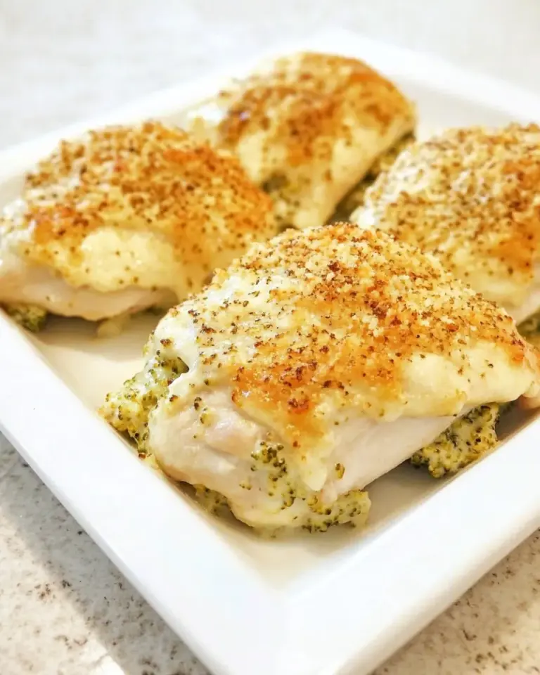 Homemade Broccoli and Cheese Stuffed Chicken photo