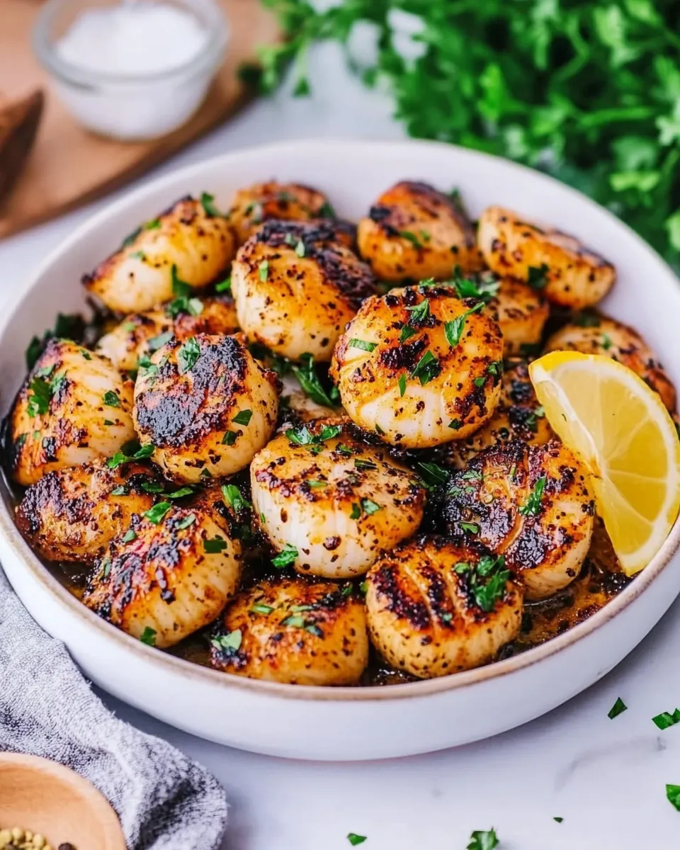 Healthy Broiled Scallops recipe photo