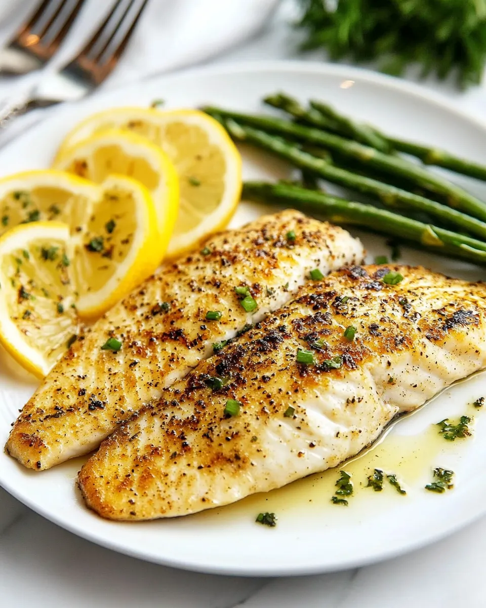 Simple Broiled Tilapia with Garlic shot