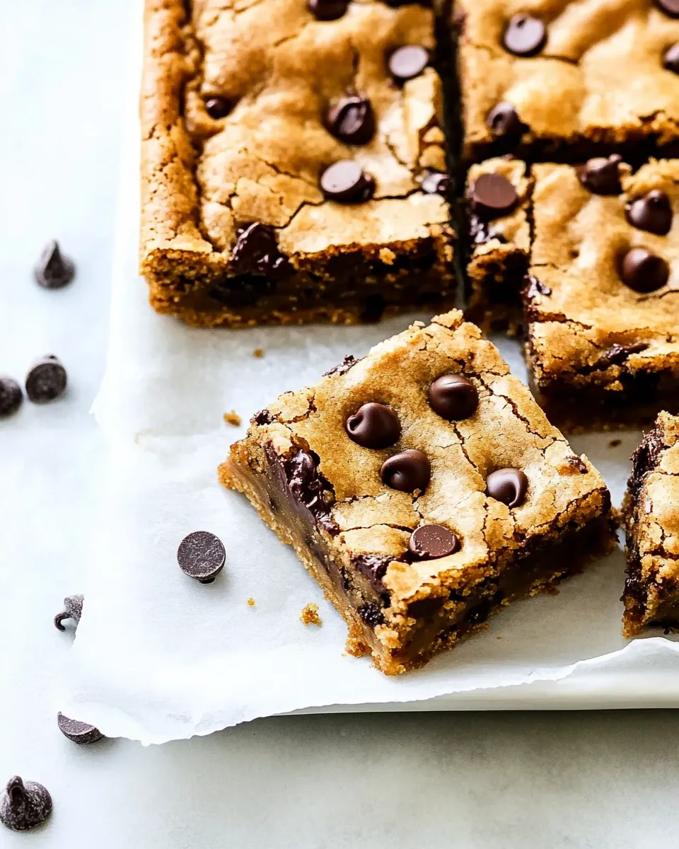 Homemade Brown Butter Chocolate Chip Cookie Bars photo