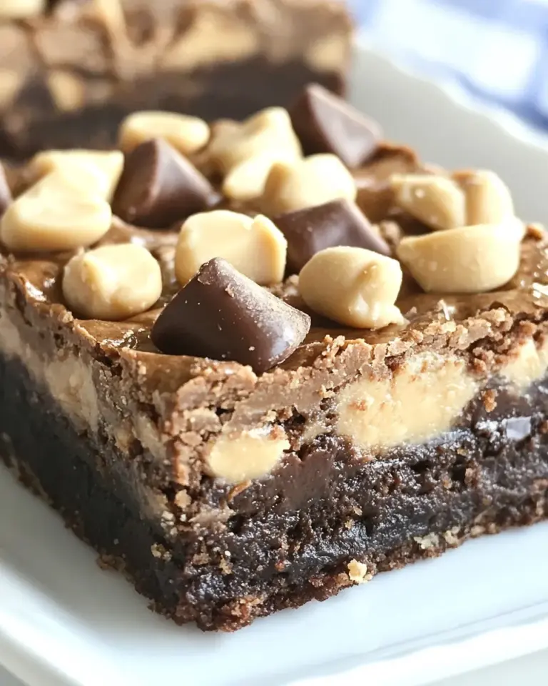 Homemade Brownie Peanut Butter Magic Bars photo