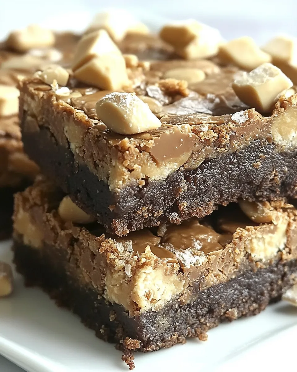 Easy Brownie Peanut Butter Magic Bars recipe photo