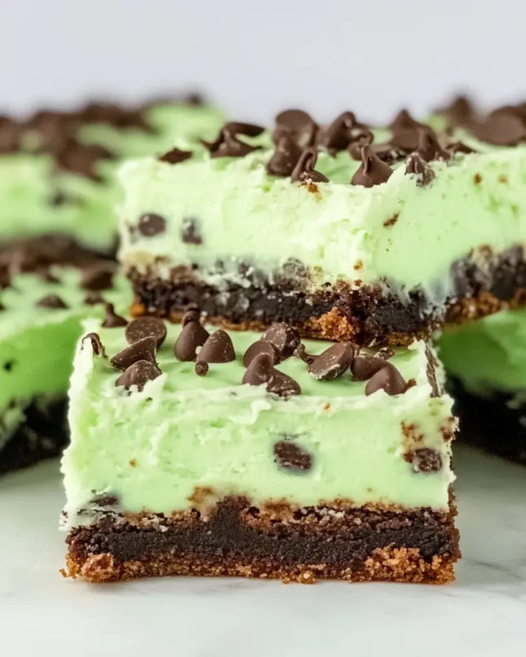 Homemade Brownies with Creme de Menthe-Chocolate Chip Frosting recipe photo