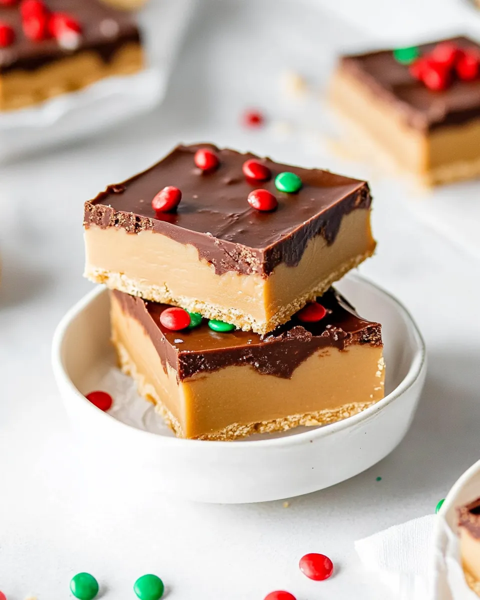 Easy Buckeye Bars food shot