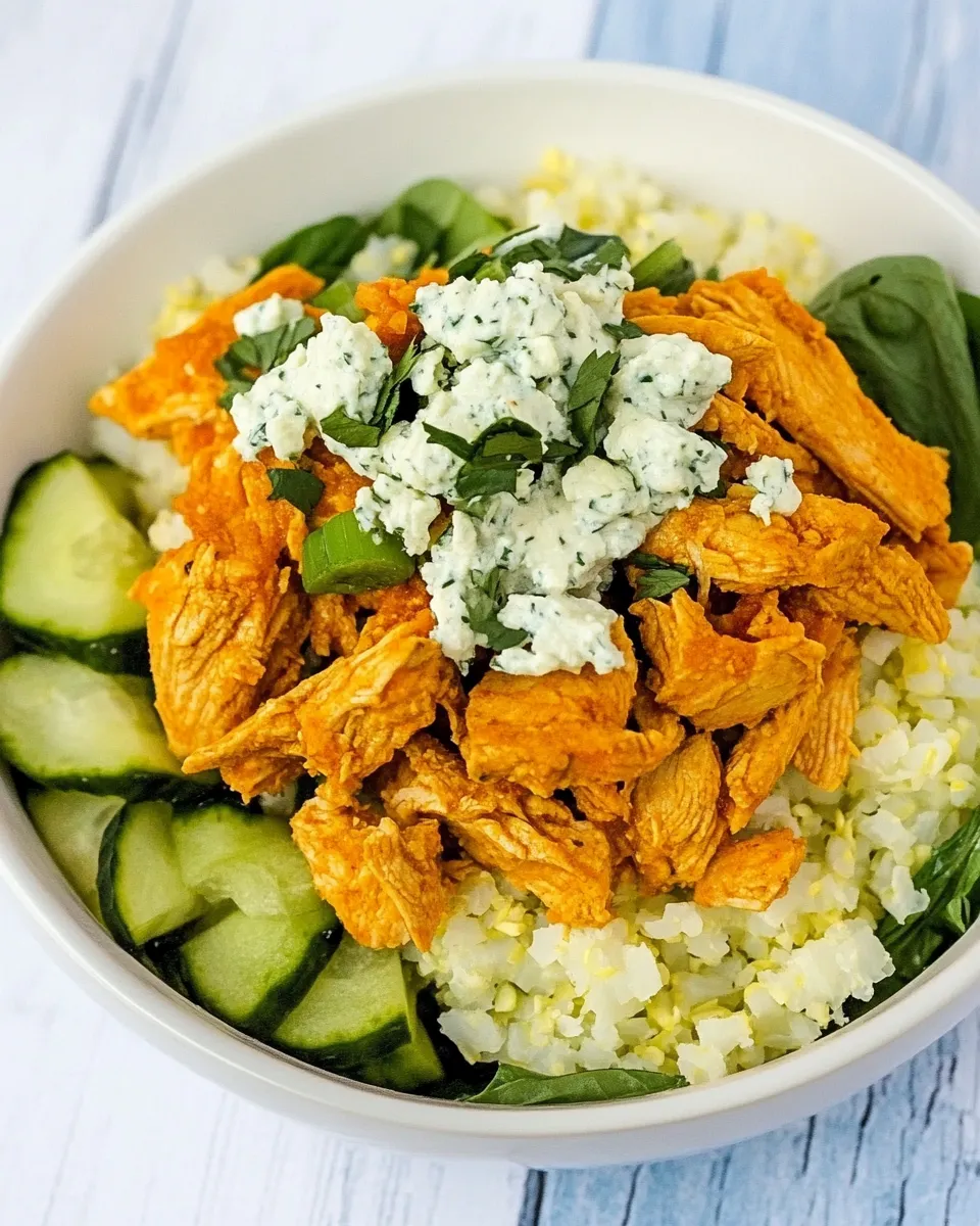 Easy Buffalo Chicken Cauliflower Rice Bowl photo
