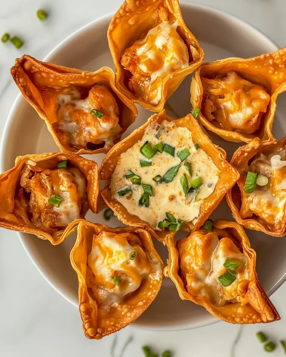 Easy Buffalo Chicken Wonton Cups photo