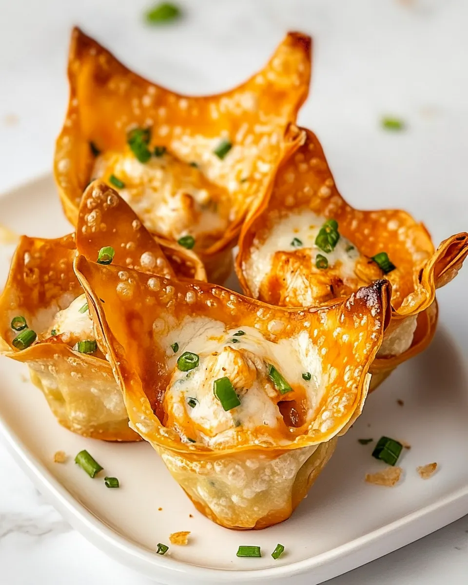 Tasty Buffalo Chicken Wonton Cups recipe photo